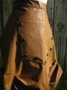 Imitation leather steampunk half apron
