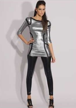 Silver Dress on Silver Futuristic Dress