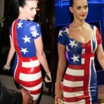 Katy Perry Latex Flag Dress