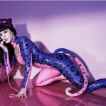 Katy Perry in a Latex Catsuit For Purr Perfume
