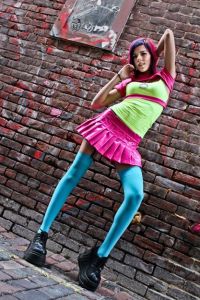 neon-cyber-colors-vinyl-skirt