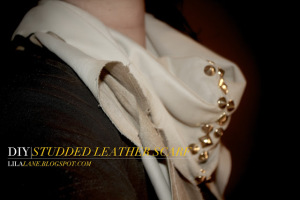 diy-gold-studded-scarf