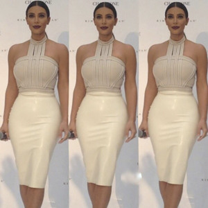 kim-kardashian-white-latex-skirt