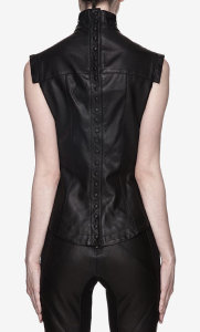 womens-button-up-leather-blouse